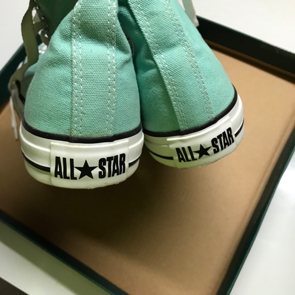 Y2K Converse Chuck Taylor All Star Mint Green High Tops Women's 9 - Picture 10 of 11